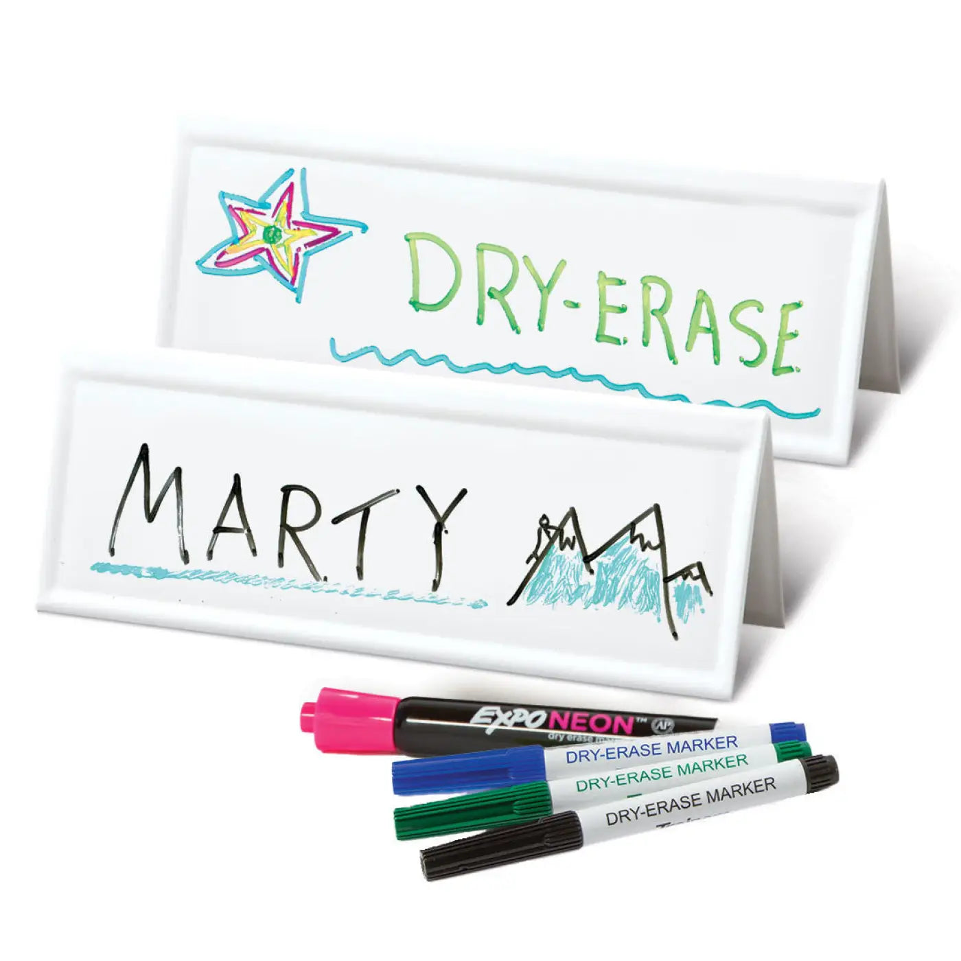 Reusable Dry- Erase Name Tents Boxed Set of 12