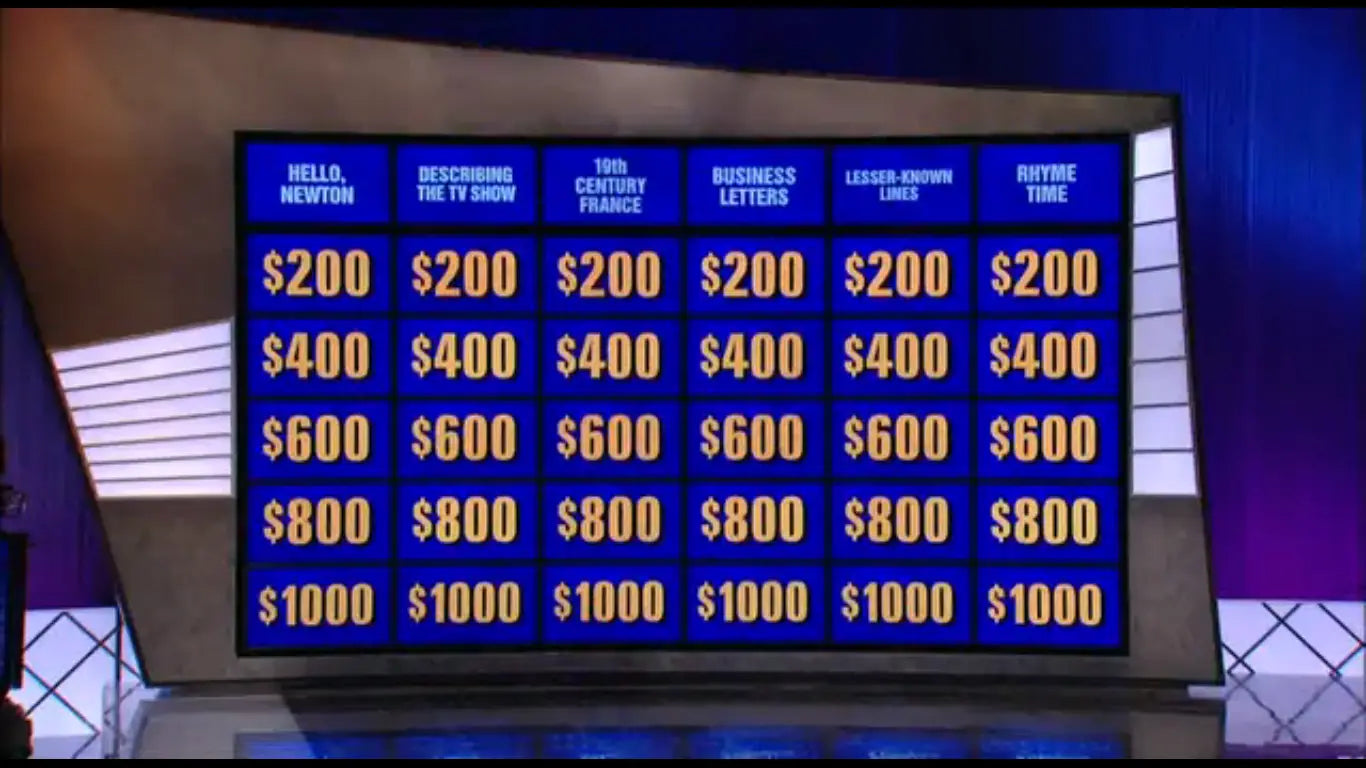 Jeopardy board