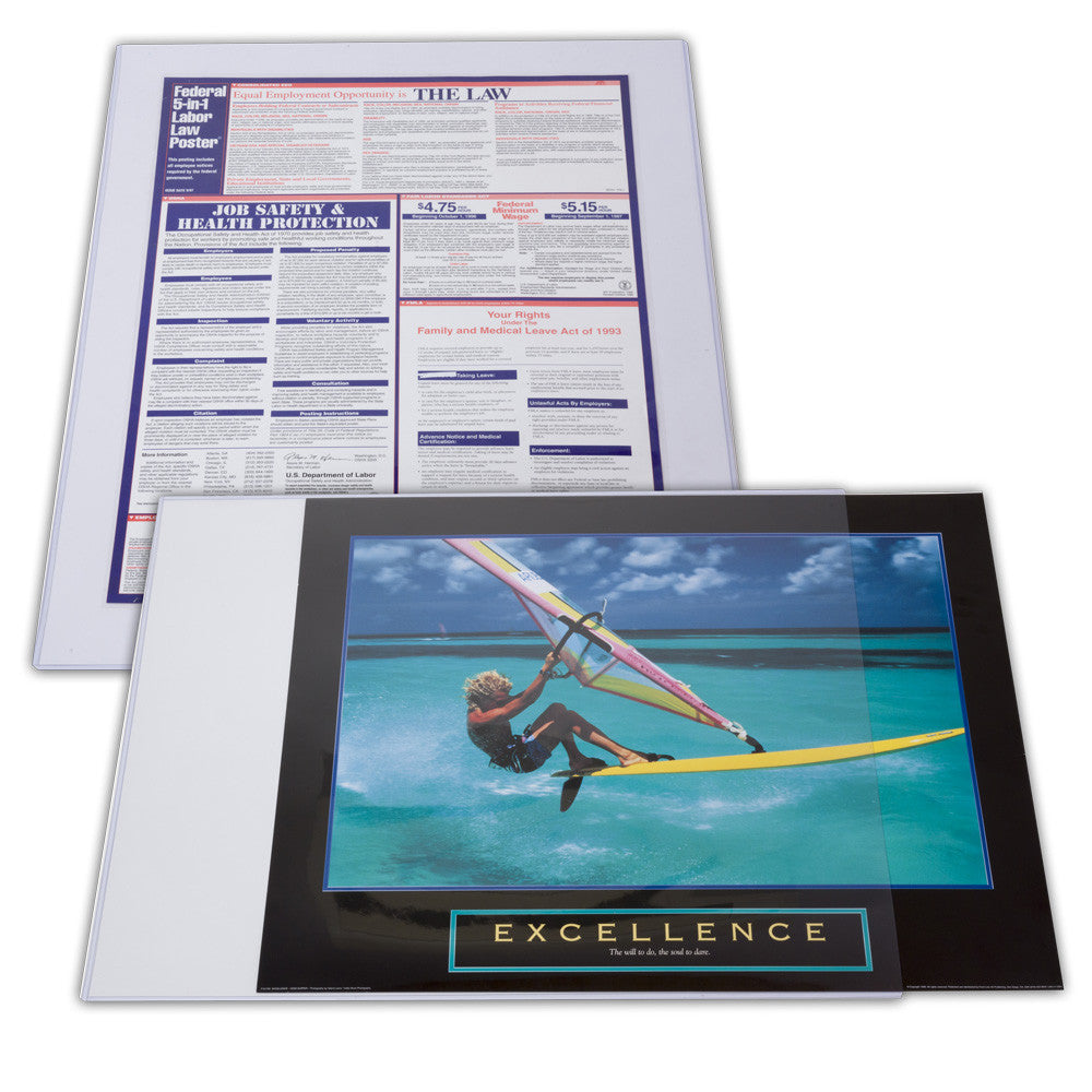 22 x 28 DocU-Sleeve -- in use with posters sliding in