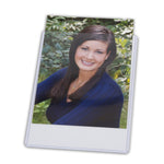 3.5x5 plastic DocU-Sleeve with photo sliding in