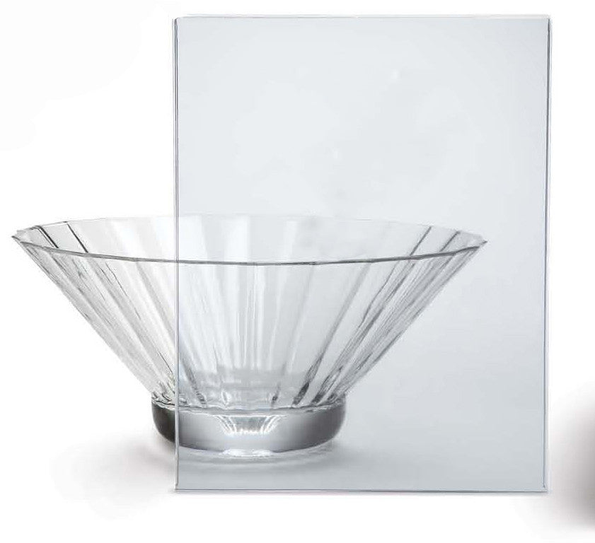 4x6 DocU-Sleeve in front of crystal bowl showing clarity of sleeve