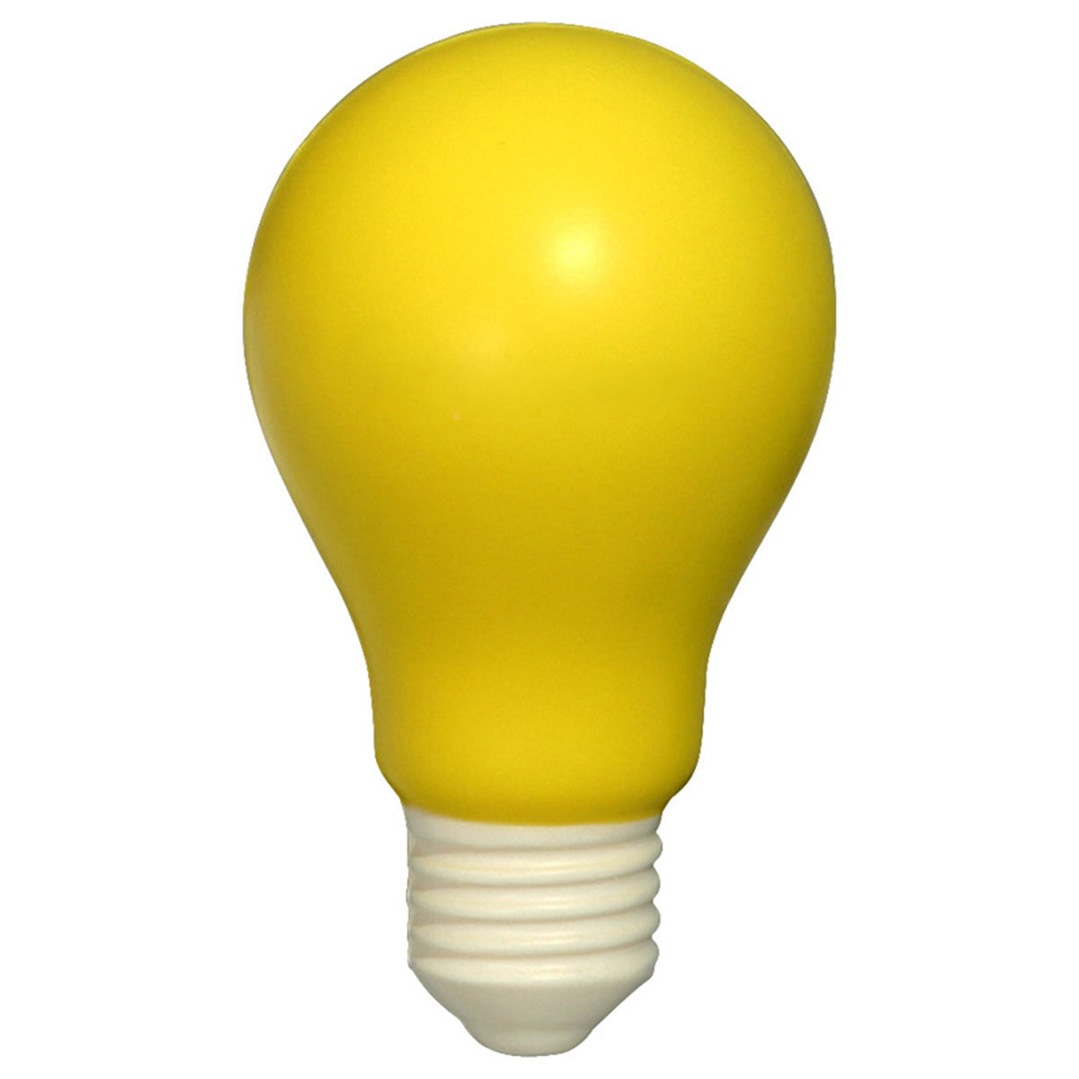 Yellow foam Lightbulb Stress Reliever, upright