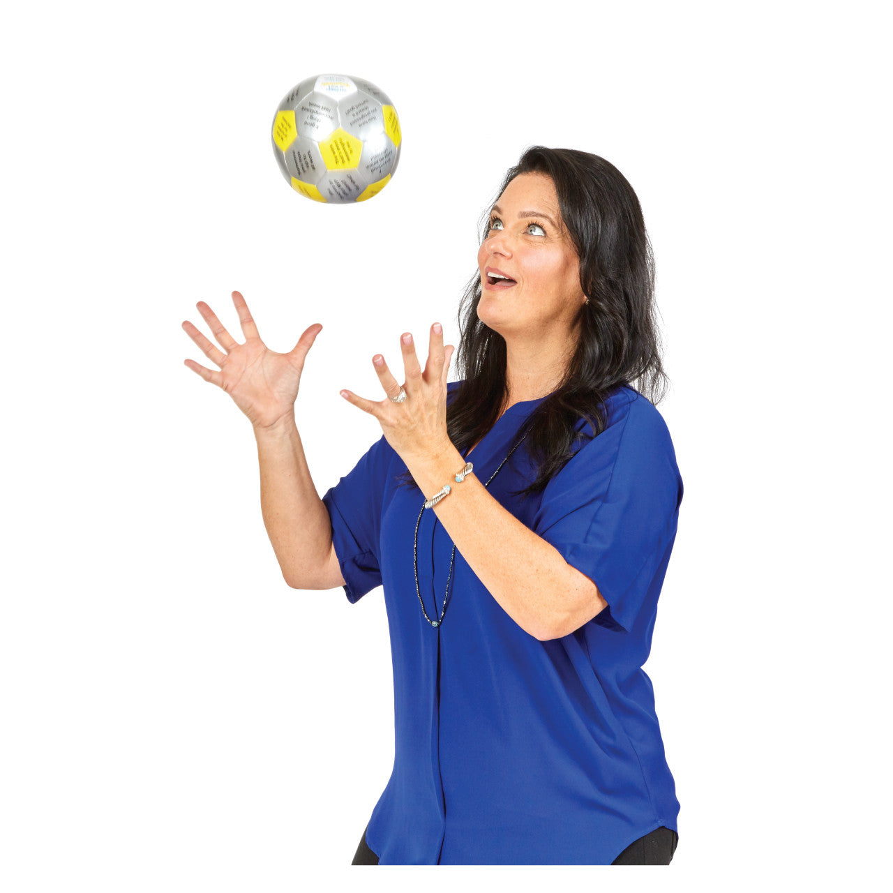 Get Happy at Work Thumball; woman catching ball