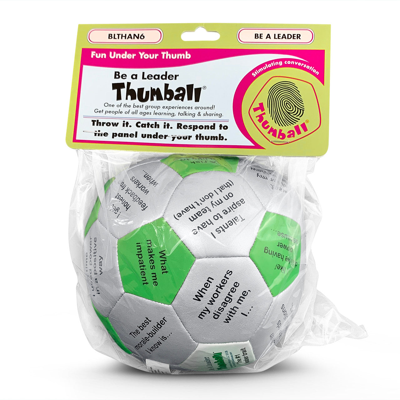 Be a Leader Thumball, in packaging