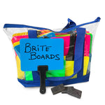 30 Briteboards COMBO with Hanging Rack & Mini-erasers