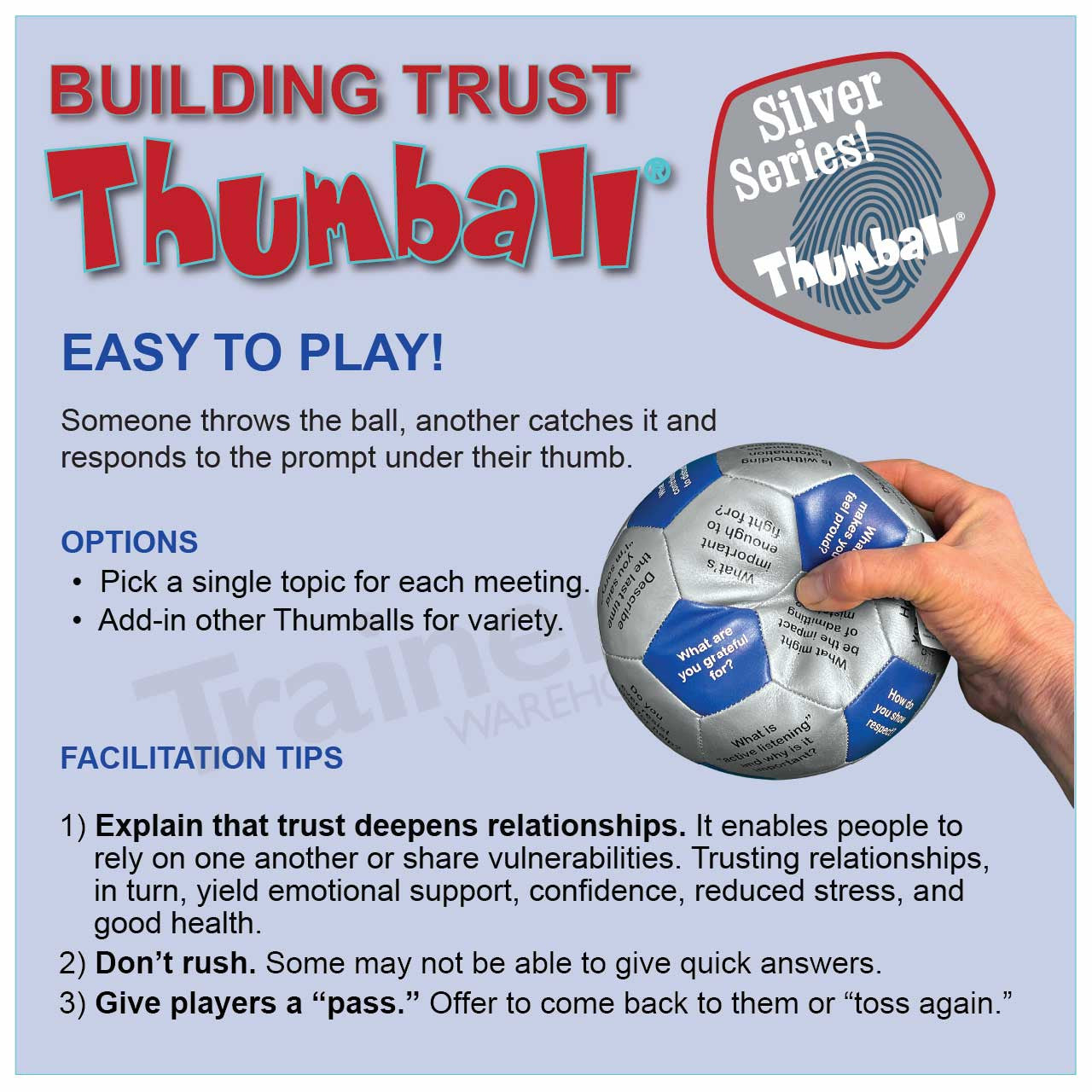 Building Bridges - Building Trust Thumball Facilitation Tips