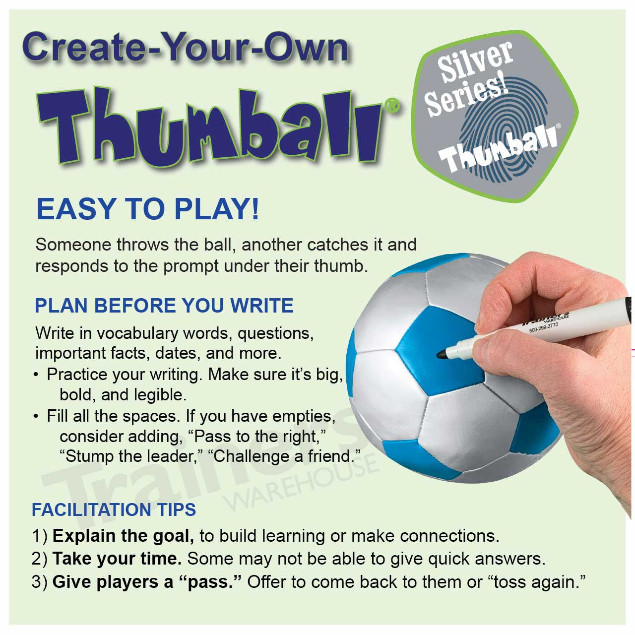 Create-Your-Own Thumball from Trainers Warehouse Facilitation Tips
