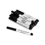 Black Dry Erase Whiteboard Markers; set of 12