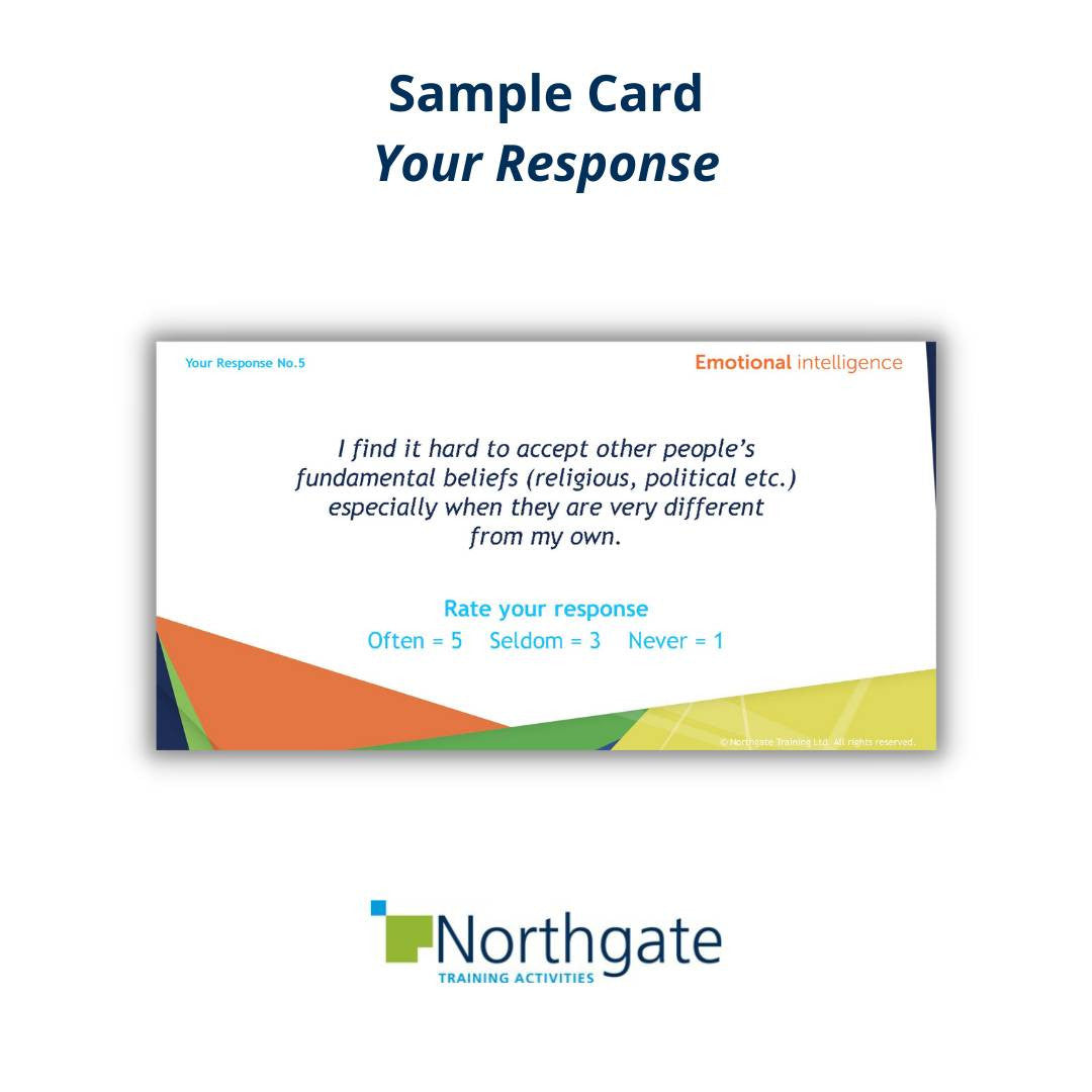 Emotional Intelligence Training -  rate your response Card sample