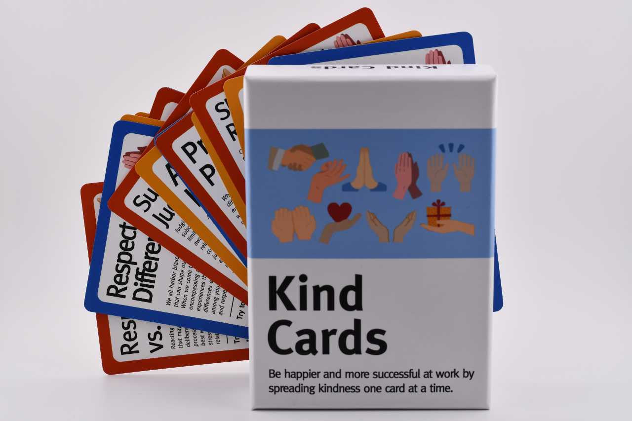 Kind Cards Fanned out with Box