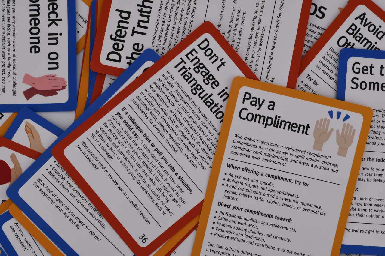 Kind Cards Spread Out Random