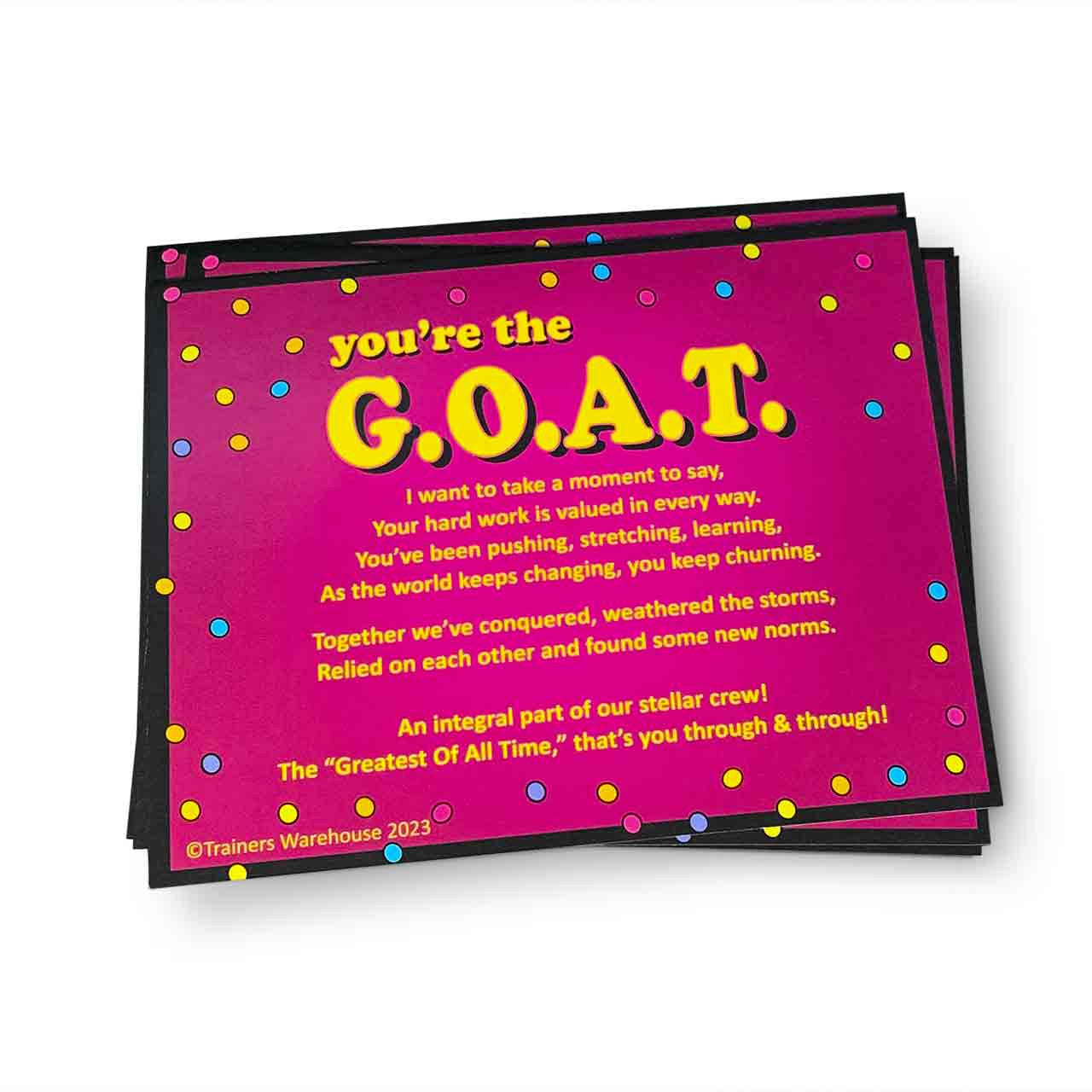 Raving Rhymes - You're the GOAT - close up