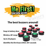 Me First v.3 wireless Game Buzzers  - size and specs