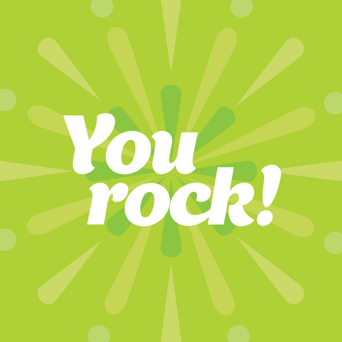 Mini Kudos Sticky Notes; You Rock