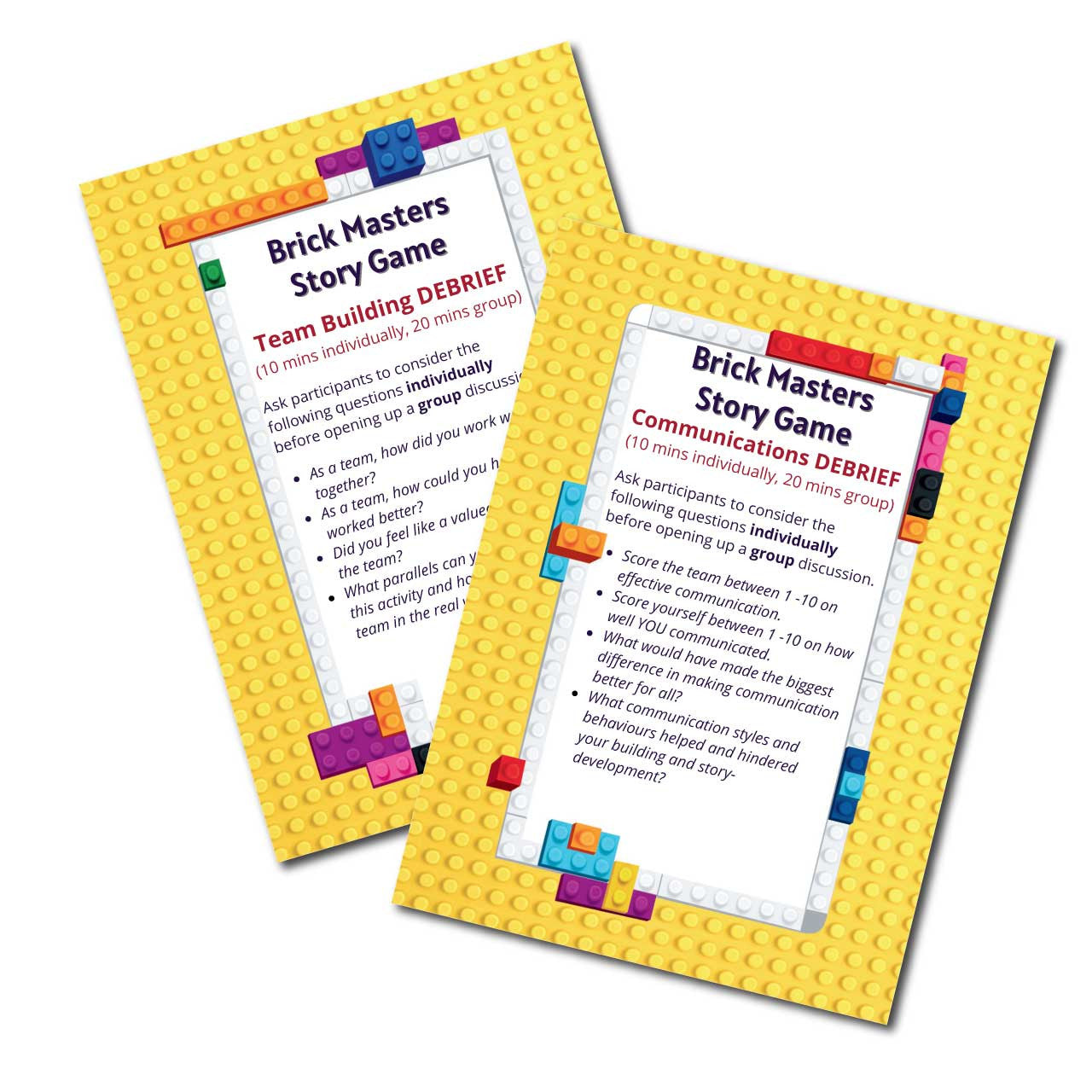 Brick Masters Story Game - debriefs