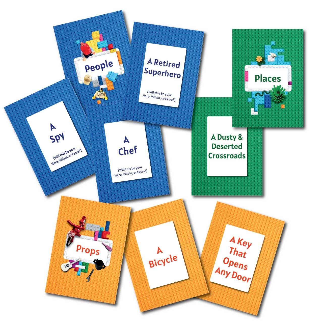 Brick Masters Story Game - people, place, and props