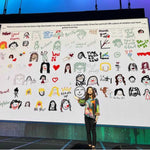 Piccles Drawing on Projected Screen