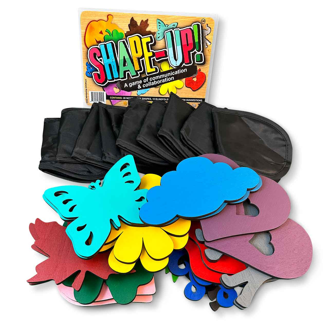 Shape-Up Game - fronts with ten blindfolds