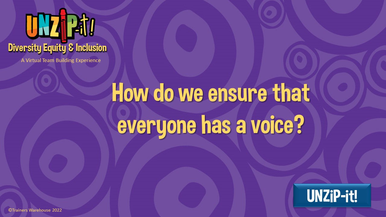 UNZiP-it! Remote w/ DEI - Sample Prompt