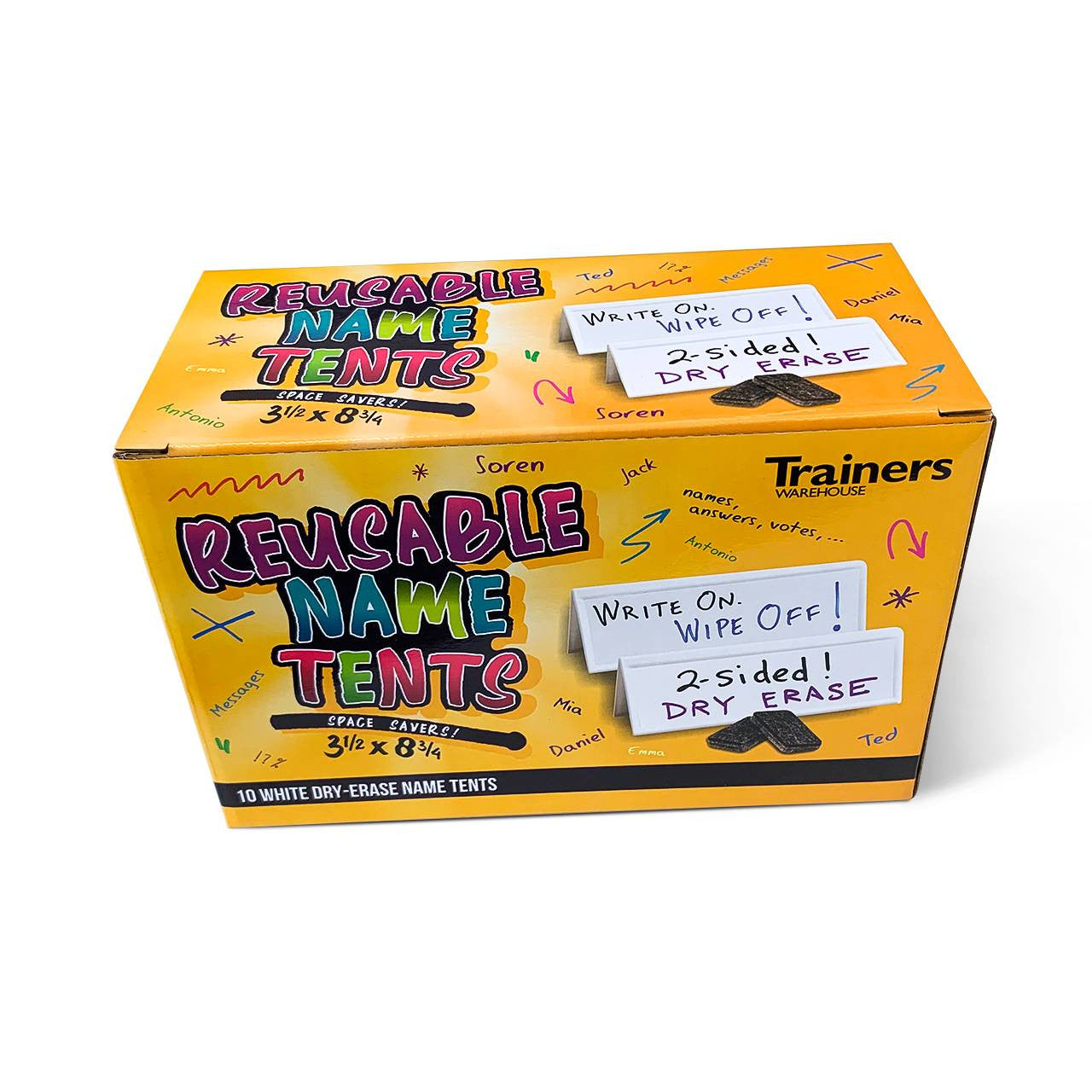 Reusable Name Tent Card - Box Top and Front