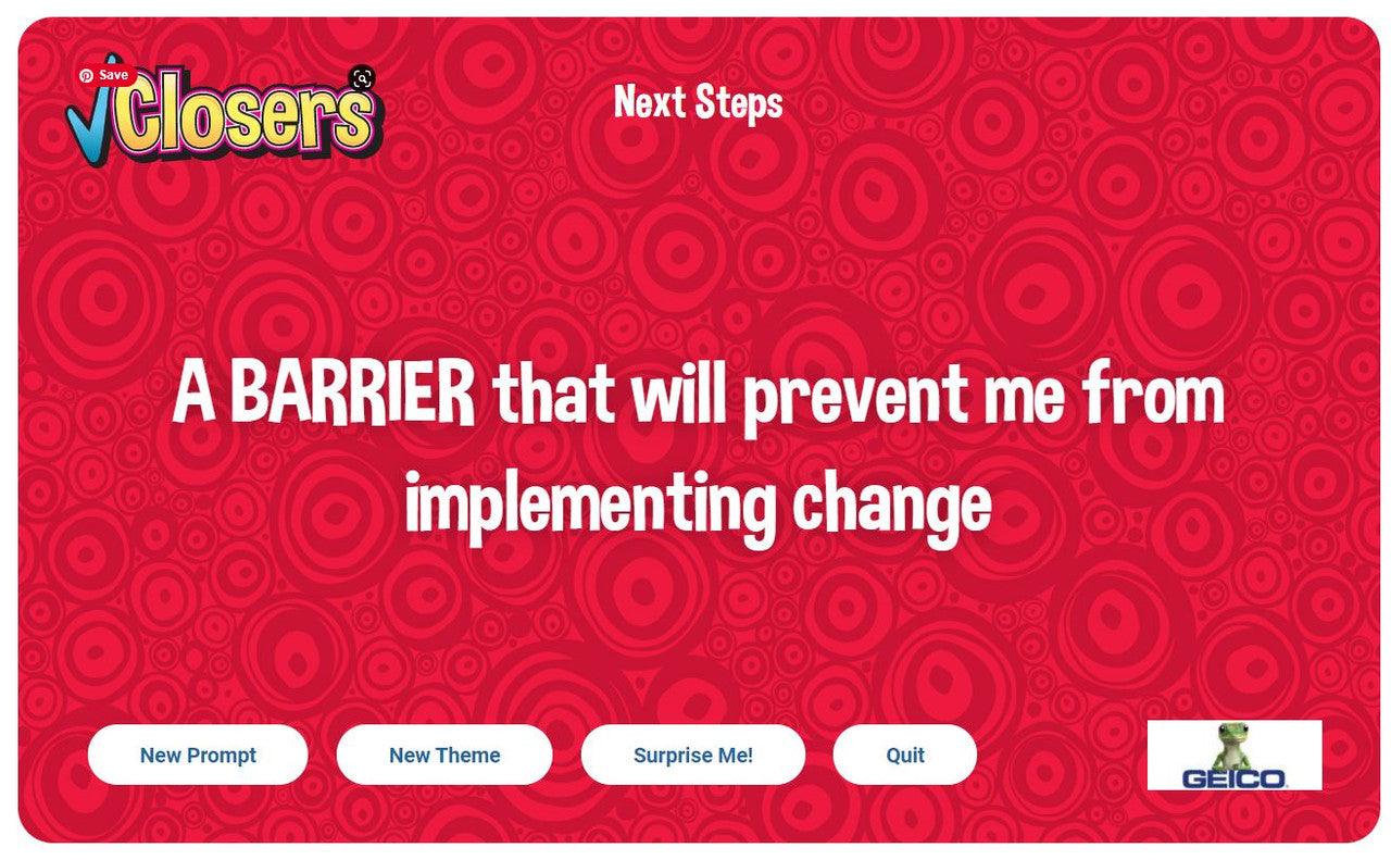 Trainers EXCHANGE - Closer prompt