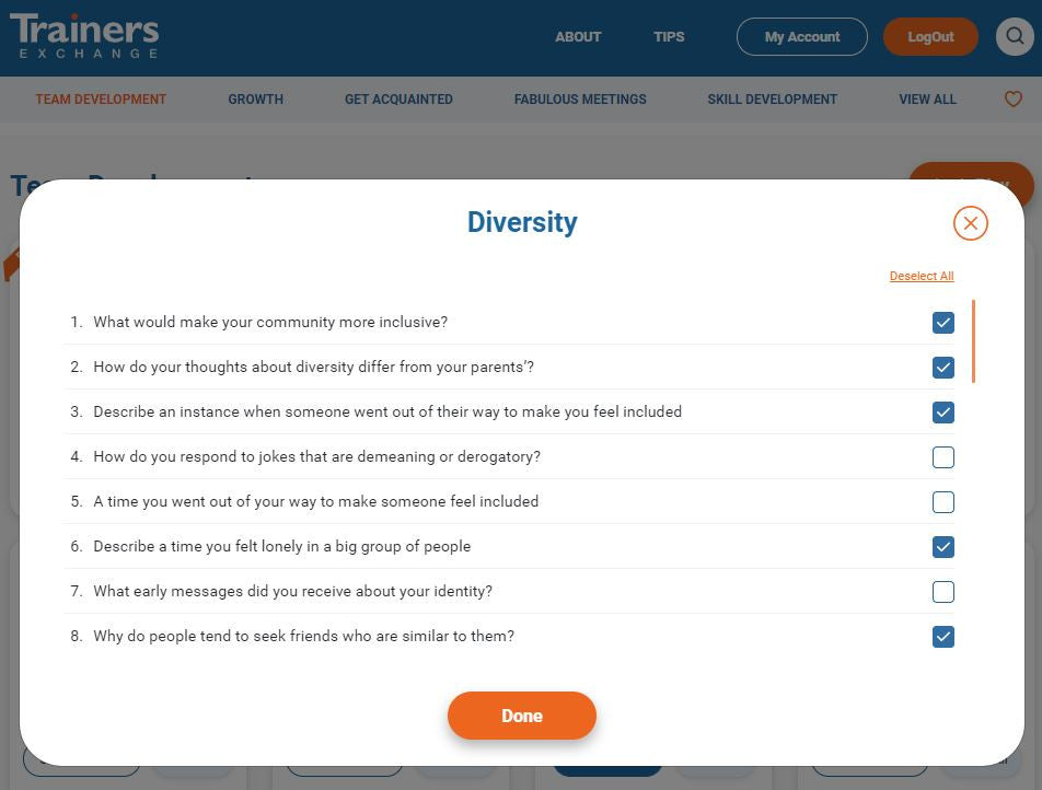 Trainers EXCHANGE  - prompt preview