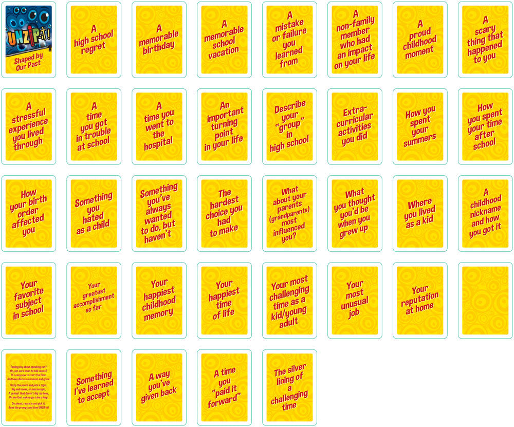 Shaped By Our Past Cards Prompts