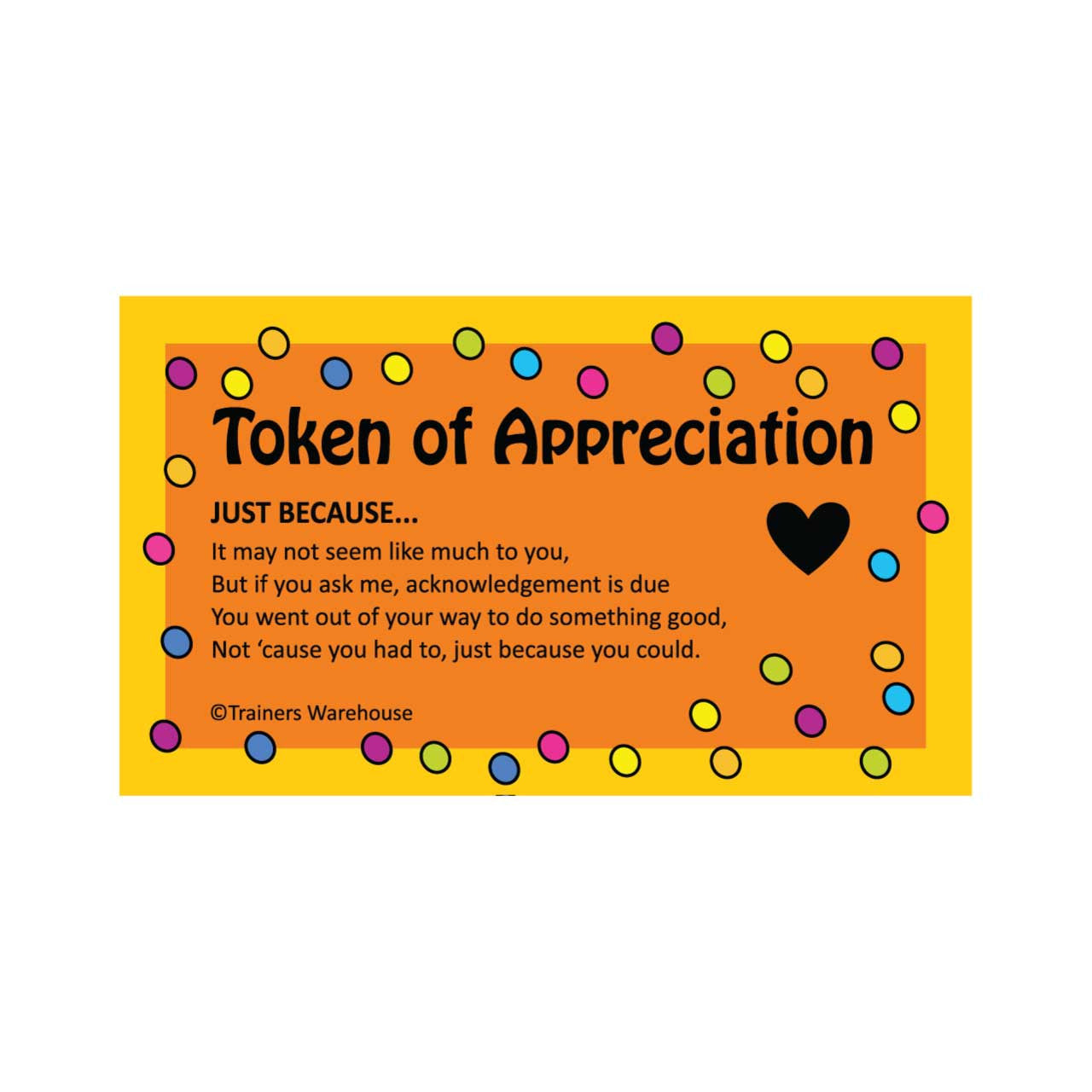 Token of Appreciation - Heart, card
