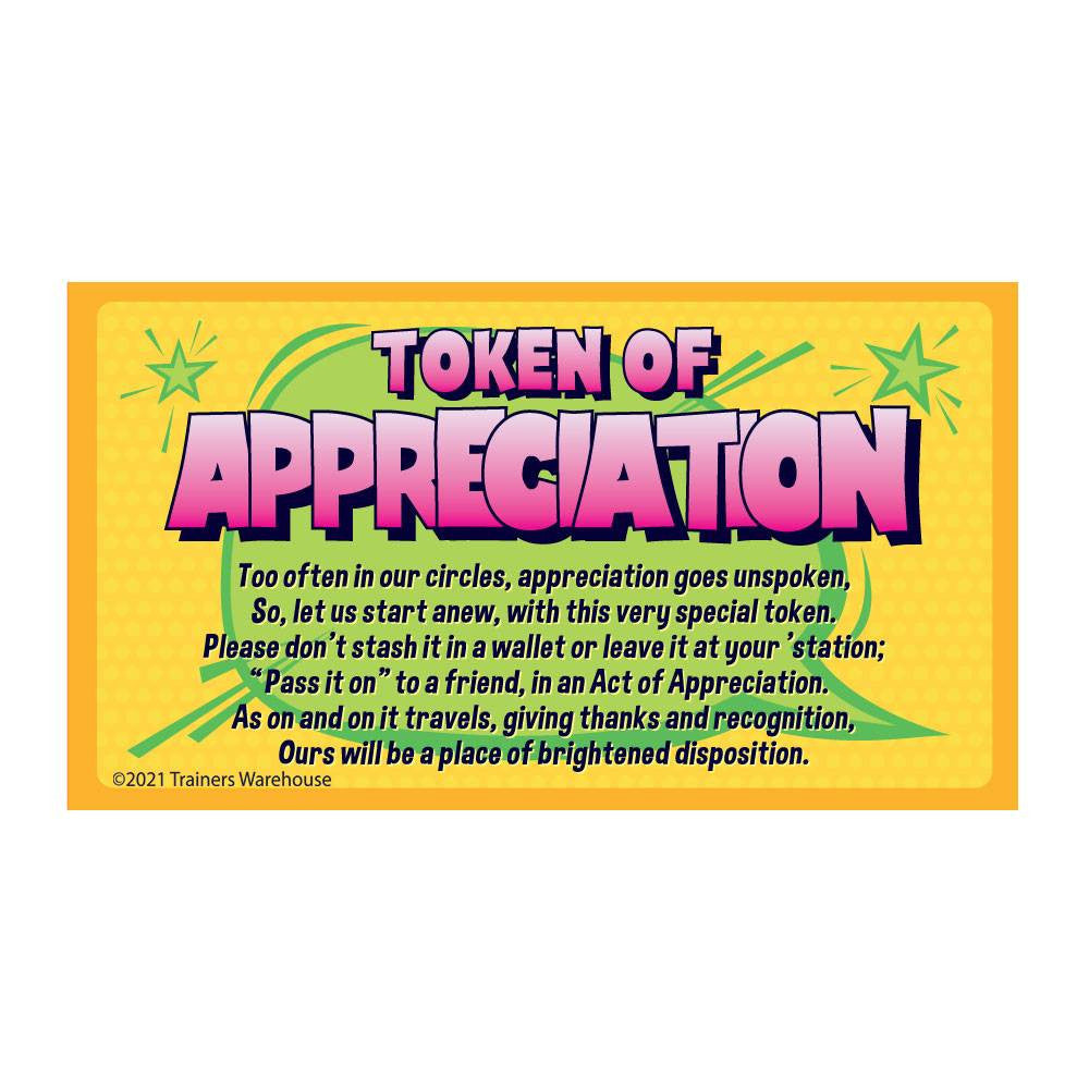 Tokens of Appreciation Cards Only - (100/set)