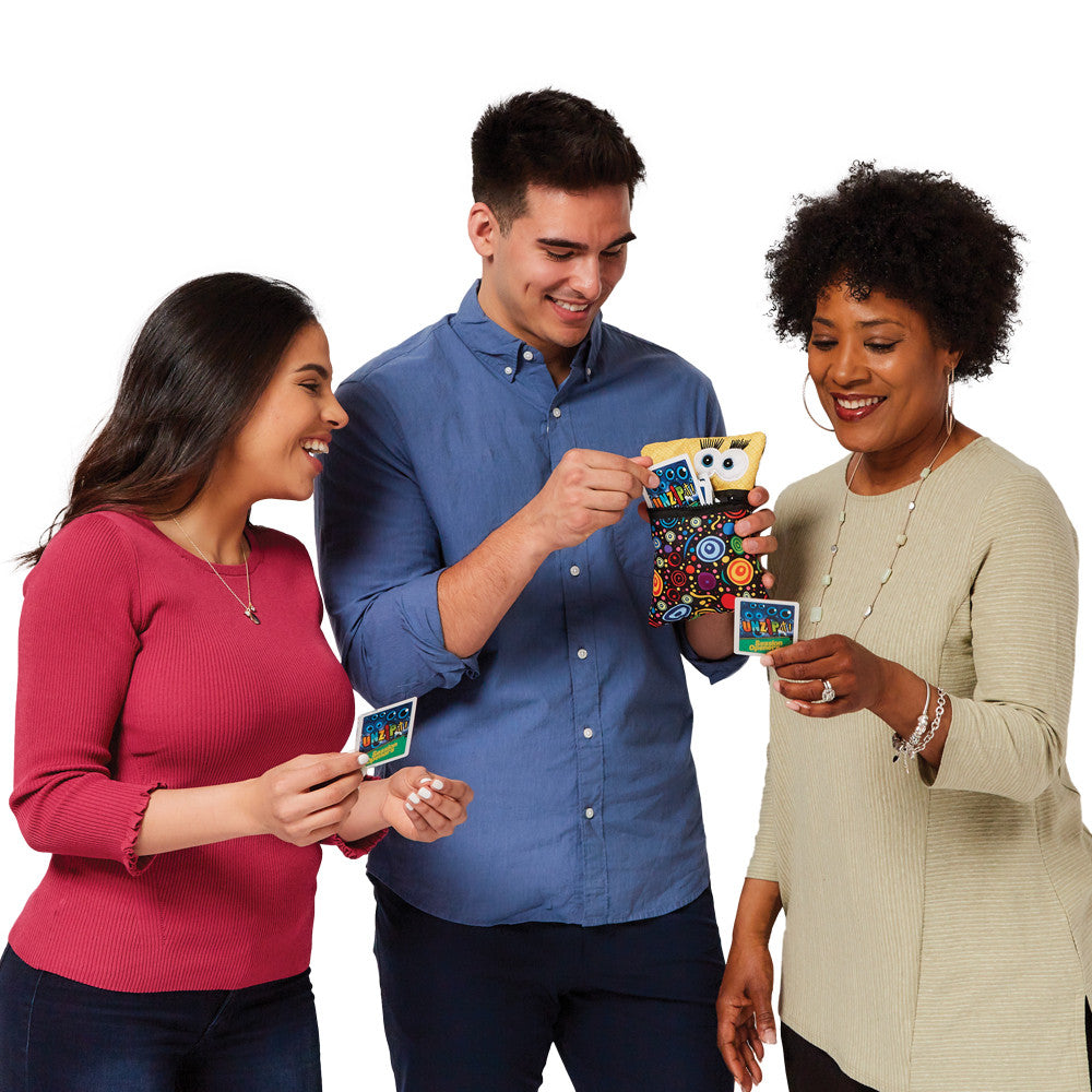 UNZIP-it! with Favorites Conversation Card Deck; people using