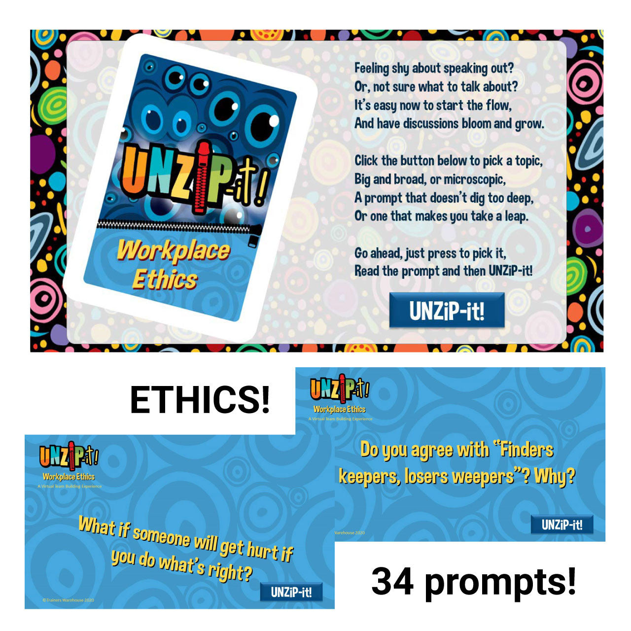 UNZiP-it! Remote w/ Workplace Ethics Prompts
