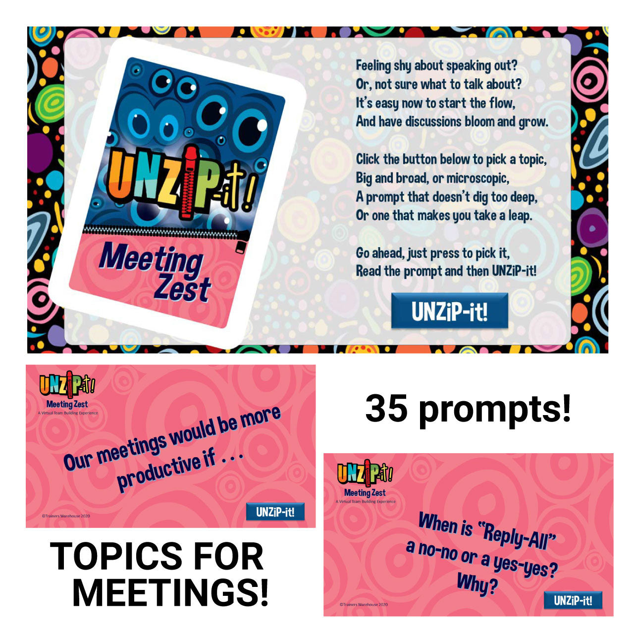 UNZiP-it! Remote w/ Meeting Zest Prompts