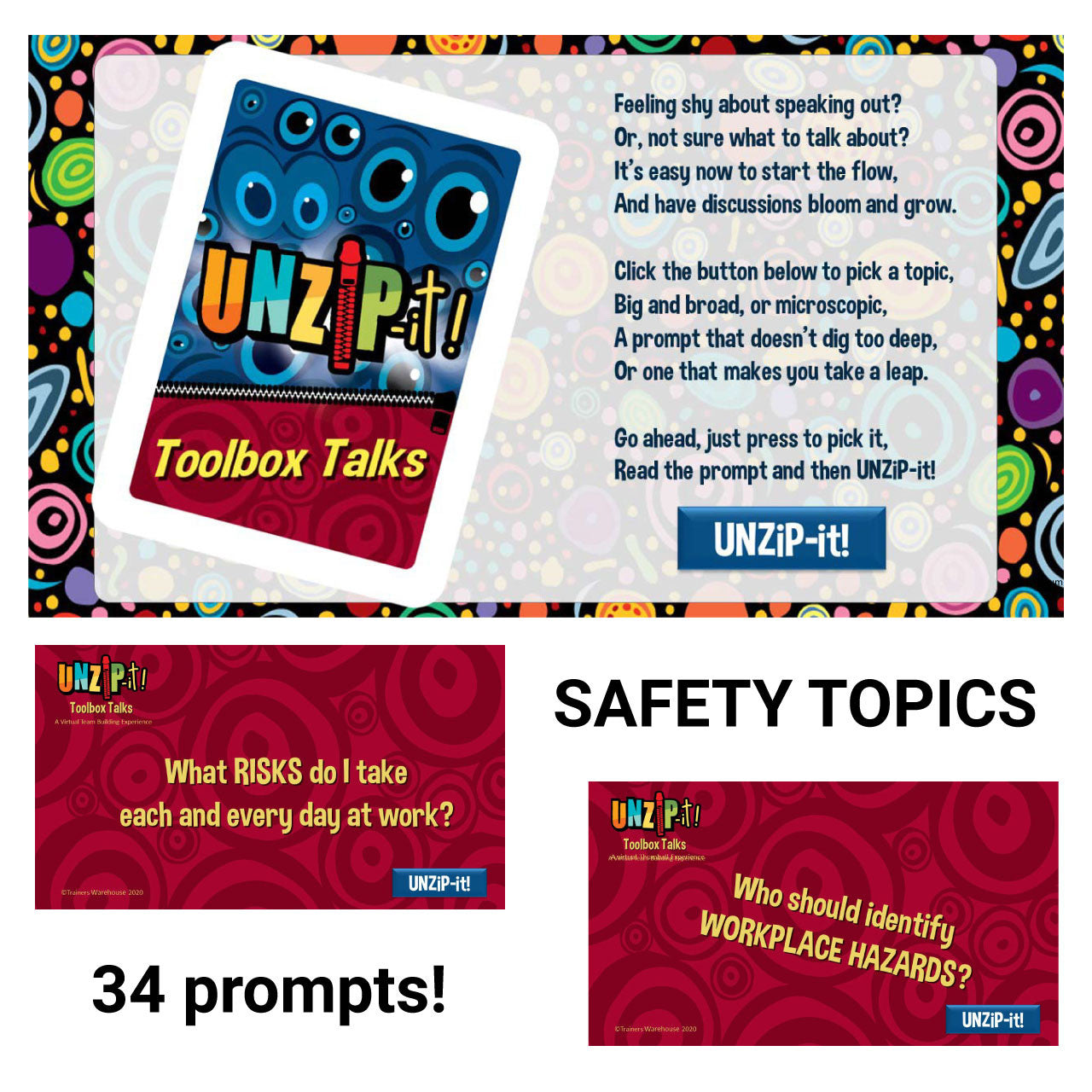 UNZiP-it! Remote w/ Toolbox Talks Prompts