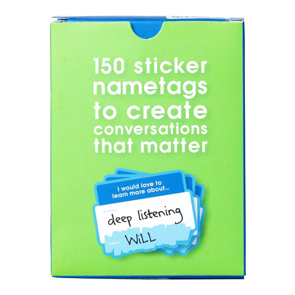 We Connect Sticker Nametags Back of Box