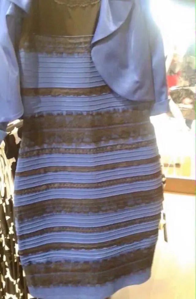 Is the dress black and blue or white and gold