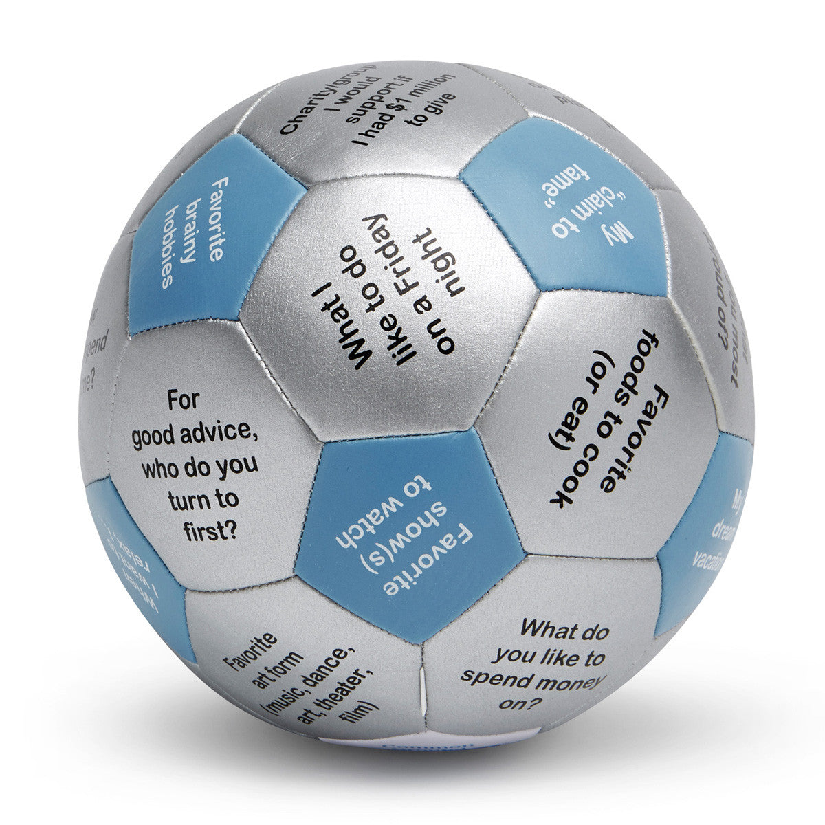 Common Ground Thumball from Trainers Warehouse with 32 prompts for icebreaker discussions