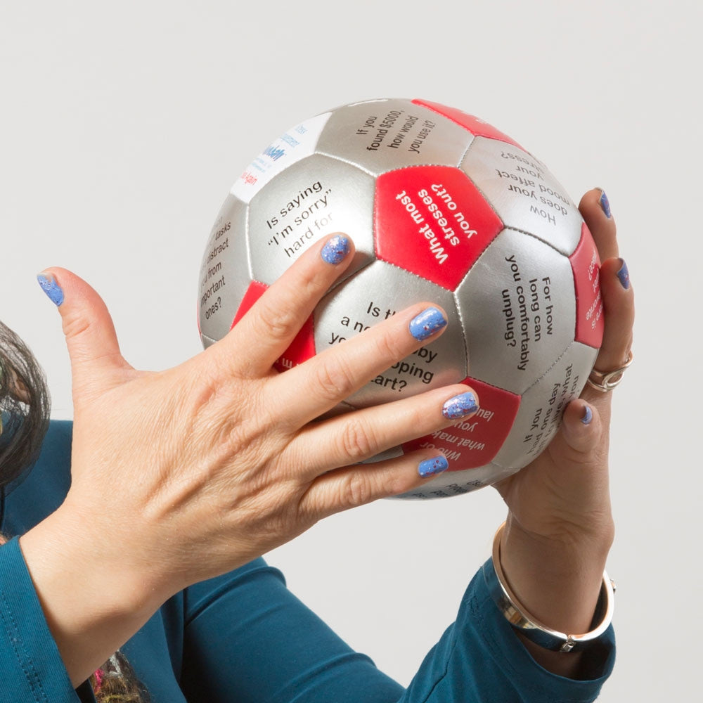 Stress Management Thumball in hands