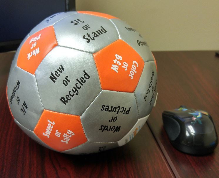 Which are You and Why? Thumball on table