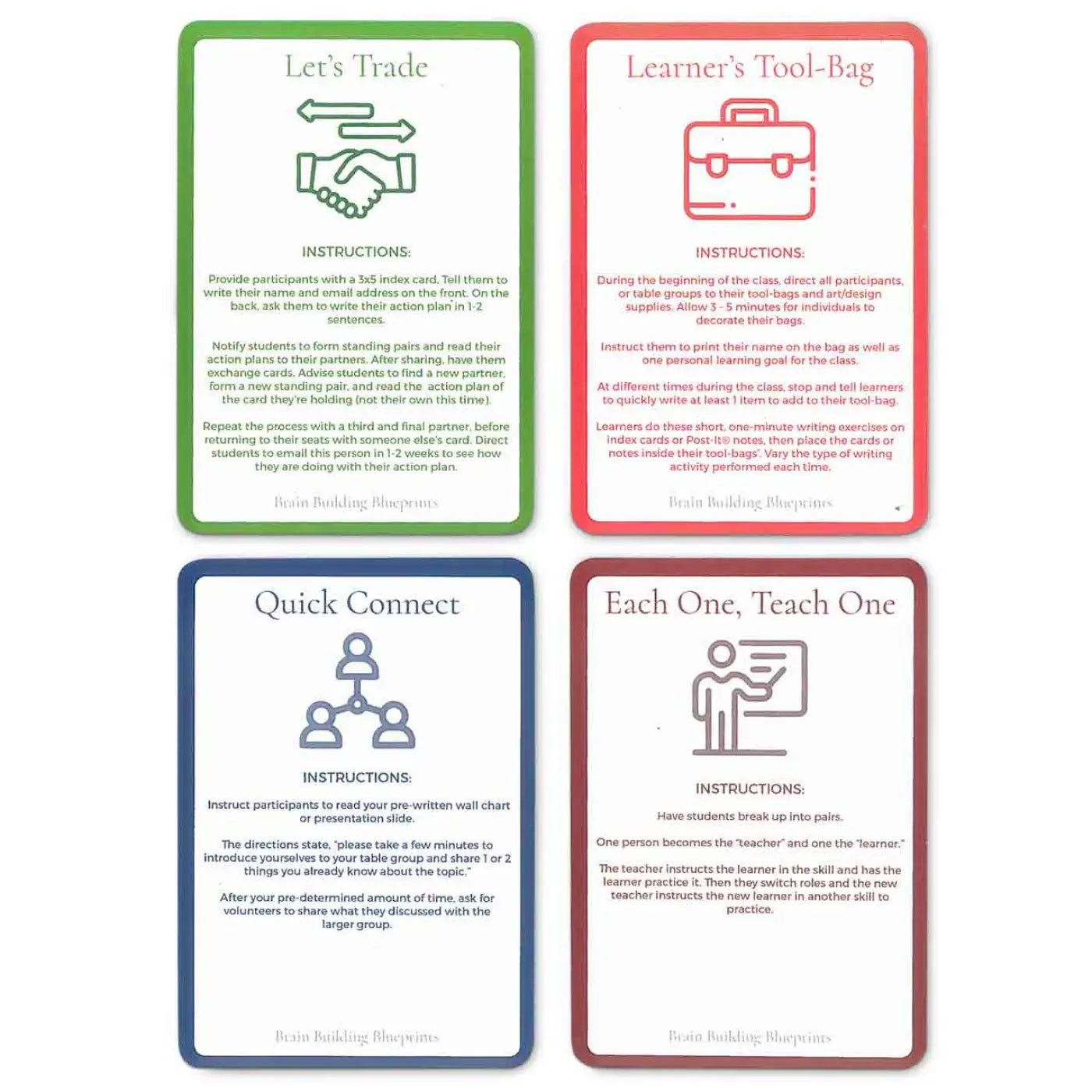 Brain Building Blueprint Cards