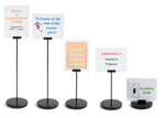 Convertible Desktop Sign Holder - set at 5 heights