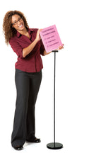 4 ft. Floor Stand for 8.5" x 11" signs; taking sign off stand