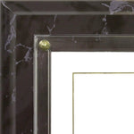 Certificate Plaque; close-up of black marble plaque