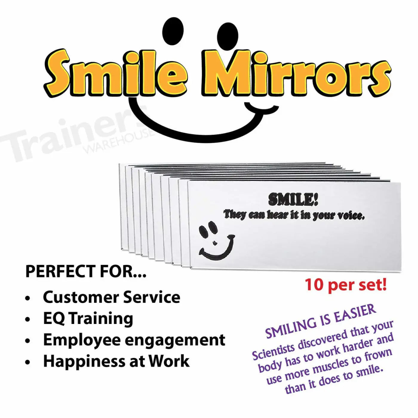 Classic Smile Mirrors (10/set) - Debrief-Facilitation - Trainers Warehouse
