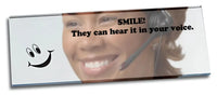 Woman looking into Smile Mirror