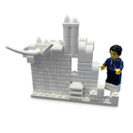 Structure made from white LEGO bricks
