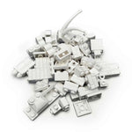 Pile of white  LEGO pieces