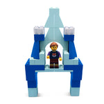 Structure made from blue LEGO bricks