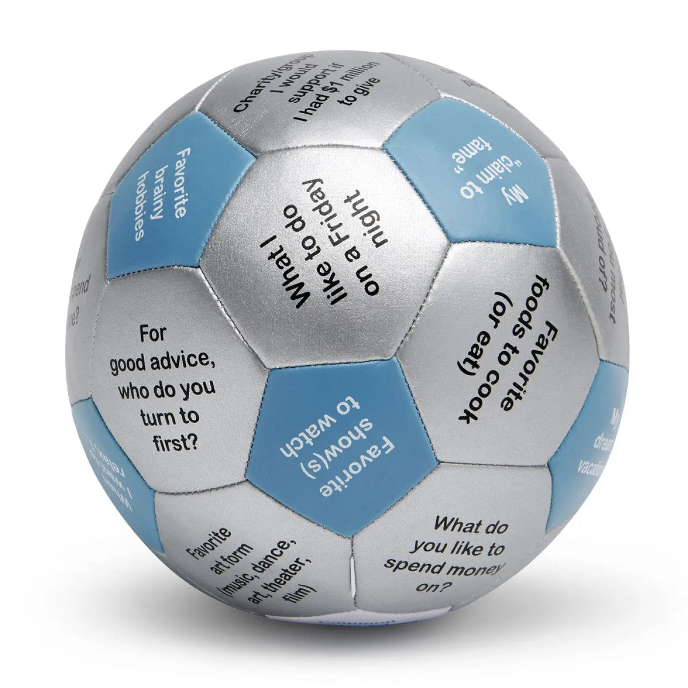 Common Ground Thumball from Trainers Warehouse with 32 prompts for icebreaker discussions
