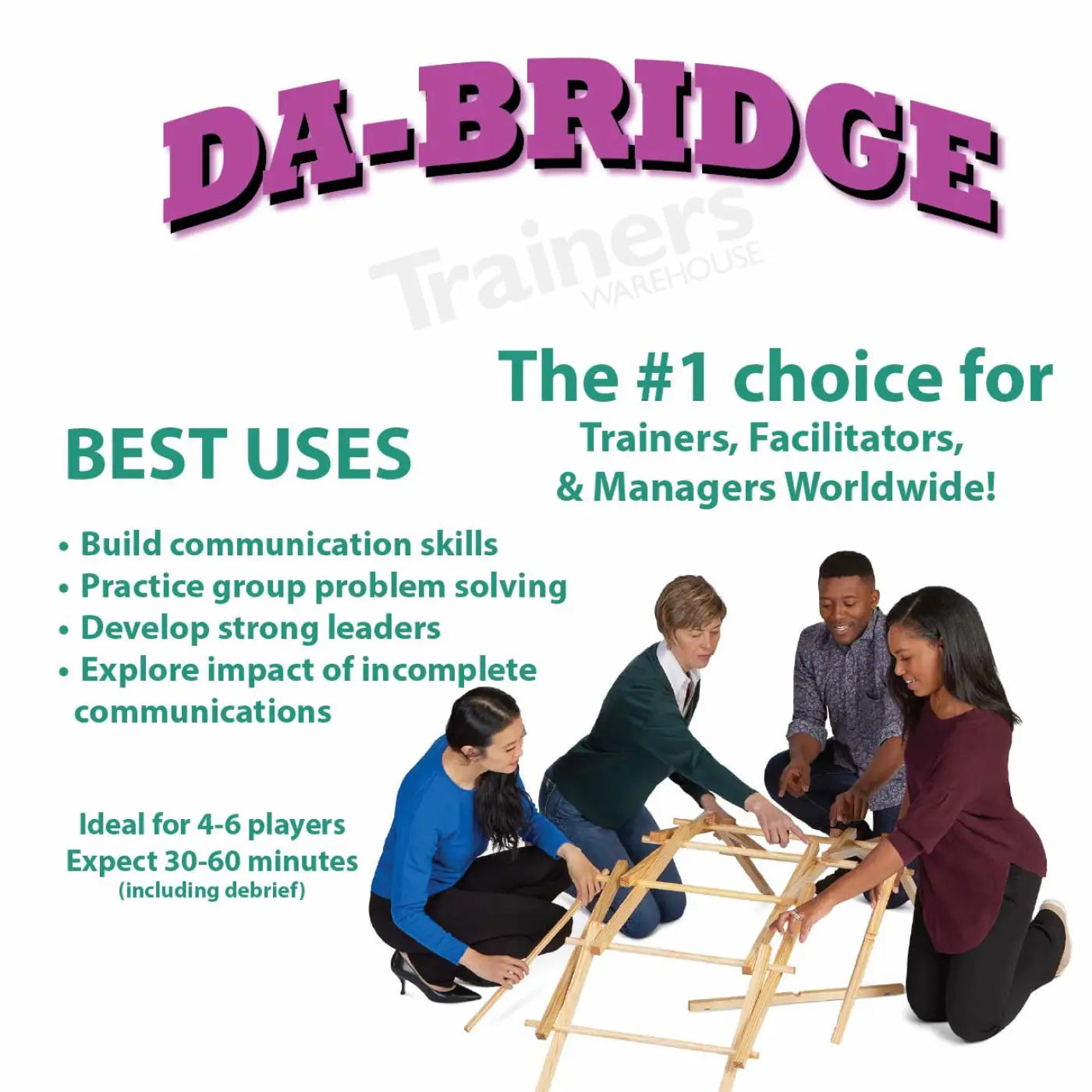DaBridge is a challenging team development experience used by  trainers, facilitators and managers worldwide