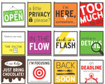 DeskMate, assortment of signs